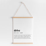 Drive Definition Print Instant Download