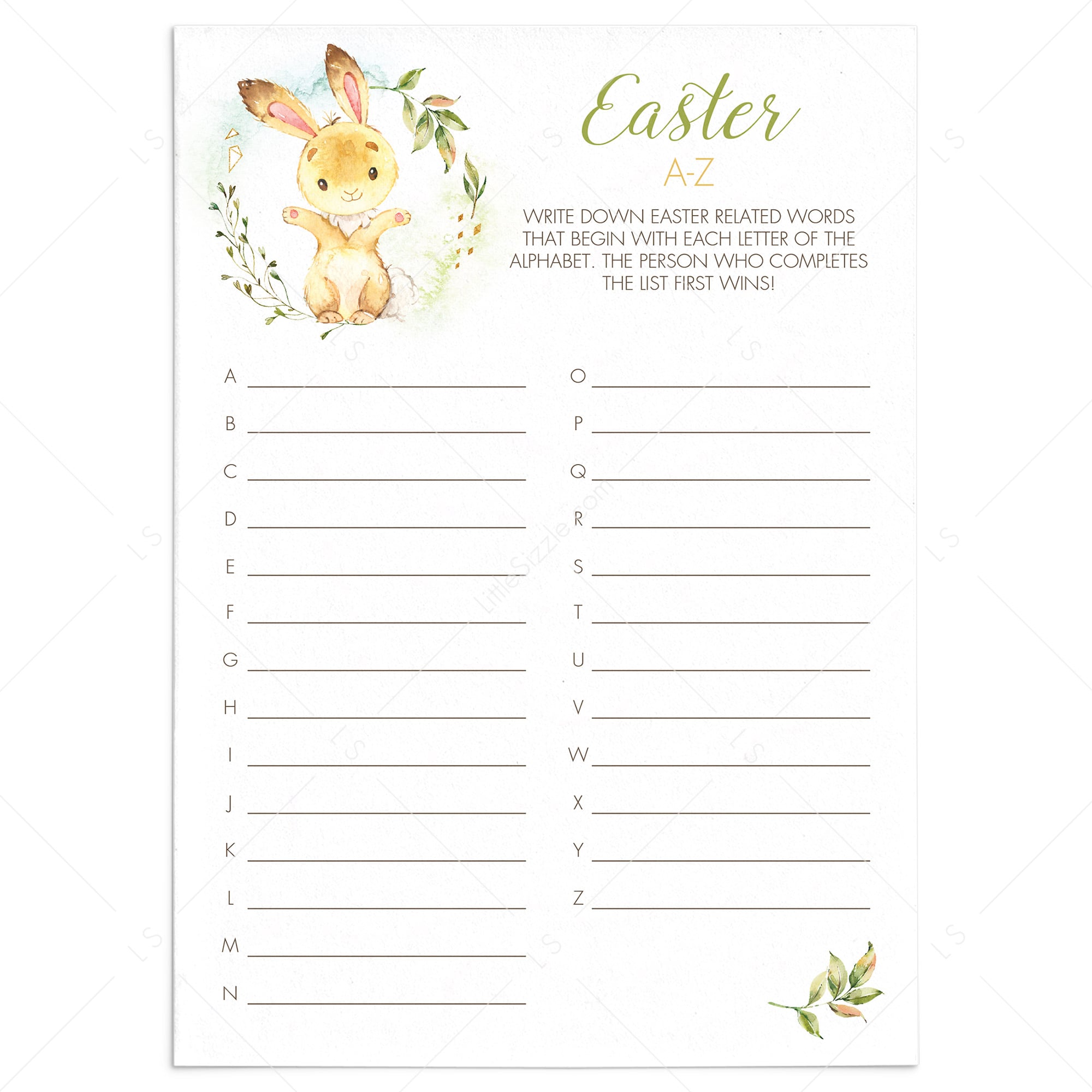 Easy Easter Activity for Kids Instant Download by LittleSizzle