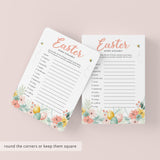 Easter Word Scramble with Answer Key Printable