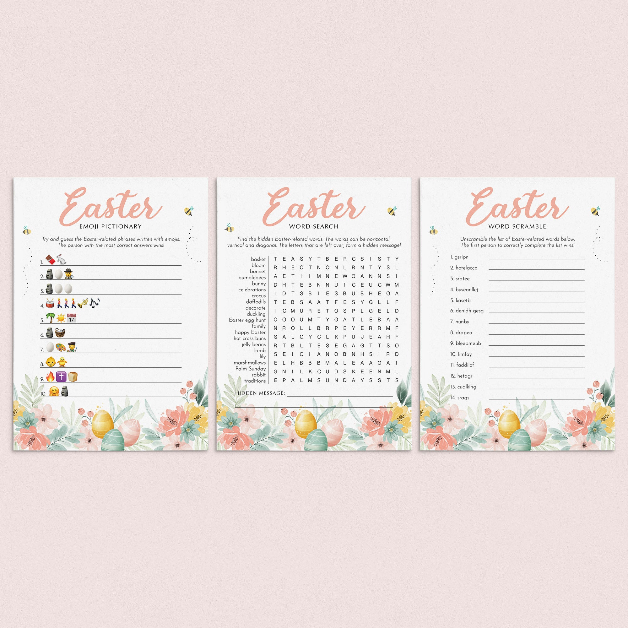 Printable Easter Games for Kids by LittleSizzle