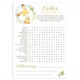 Printable Easter Word Search Game Instant Download by LittleSizzle