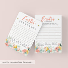 Easter Games for Kids and Adults Printable