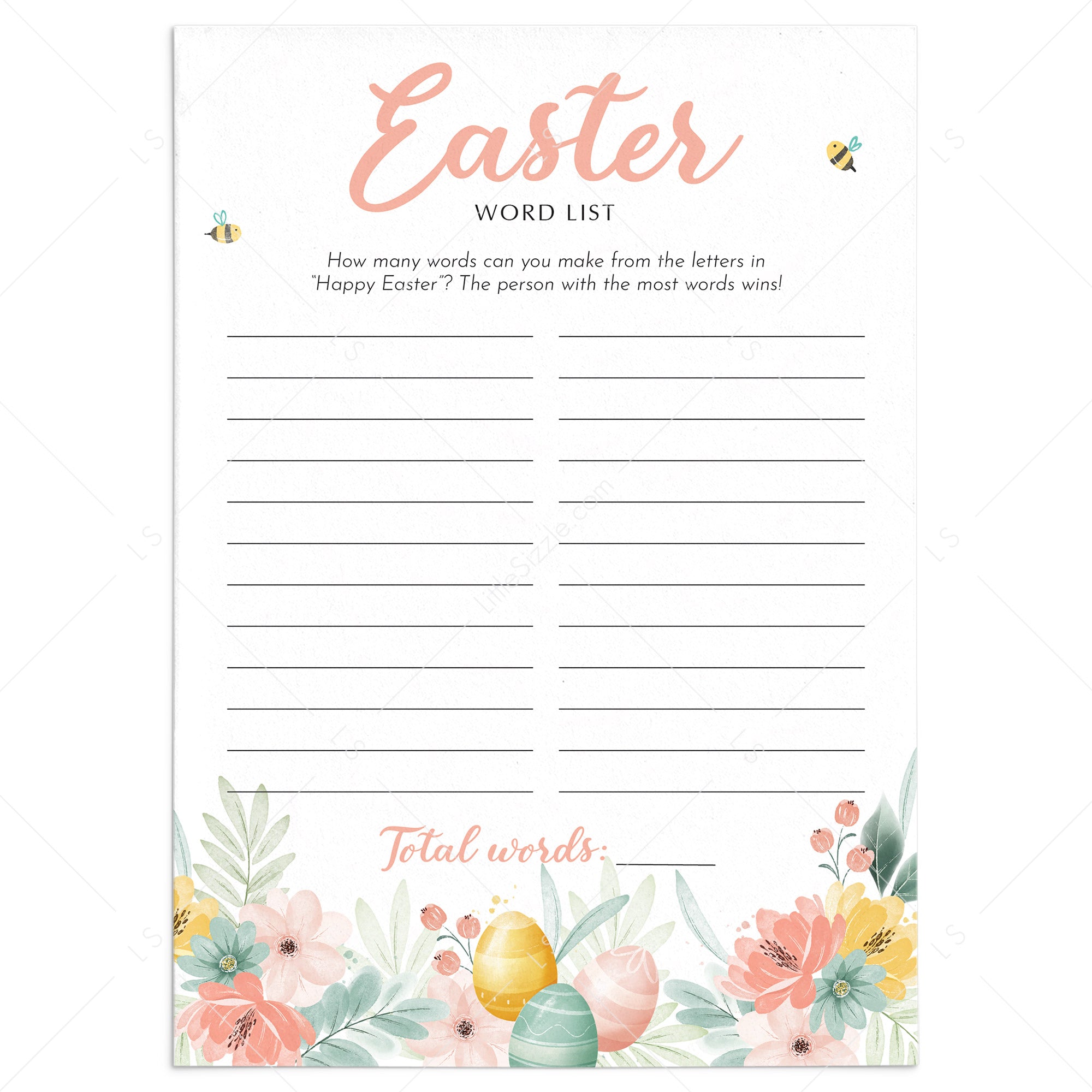 Fun Easter Game for Kids Digital Download by LittleSizzle