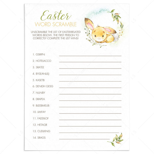 (Zoom) Easter Game Unscramble The Words Instant Download by LittleSizzle