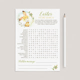 Printable Easter Word Search Game Instant Download by LittleSizzle