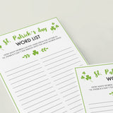 Simple St Patrick's Day Game for Groups Word List