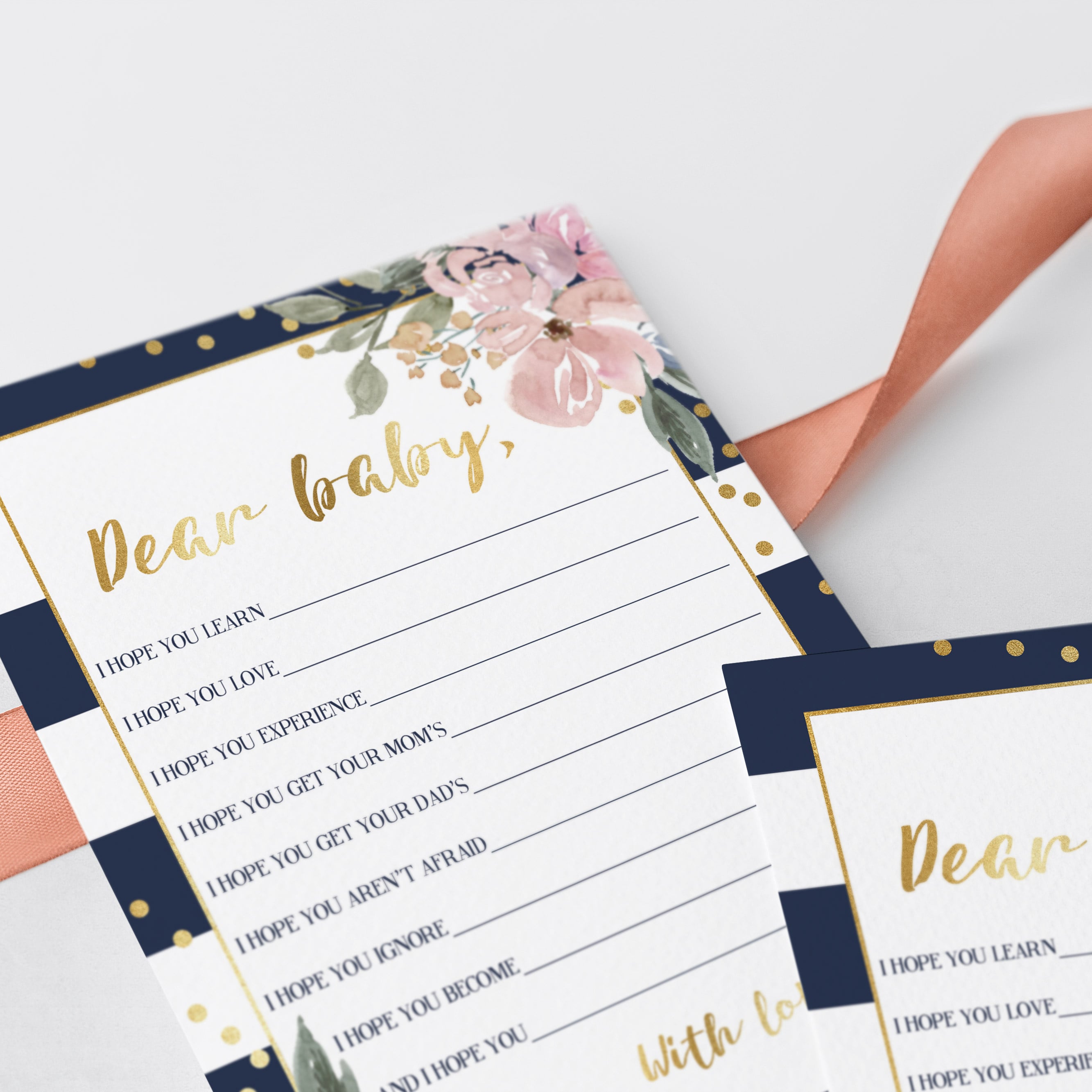 Gold baby shower games wishes for baby by LittleSizzle