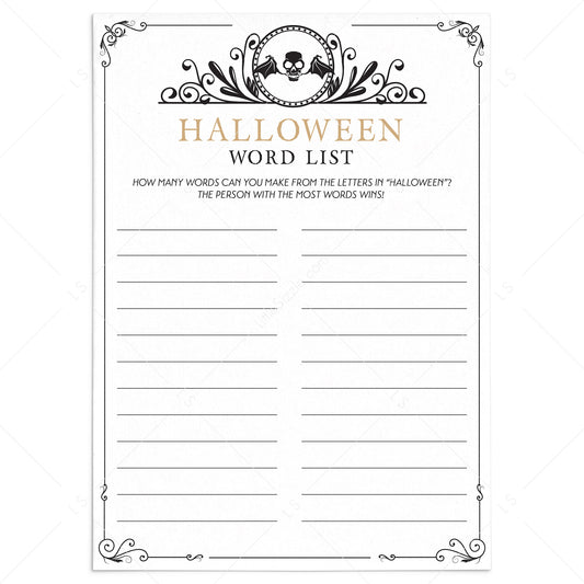 Halloween Office Party Game Printable by LittleSizzle