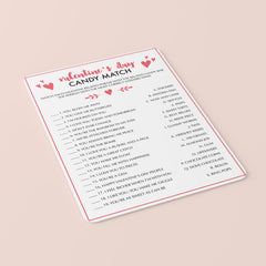 Valentine's Party Game Candy Match Printable & Virtual