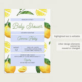 Personalized invitation for citrus baby party by LittleSizzle