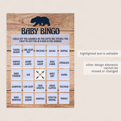 Editable bingo for baby shower template by LittleSizzle