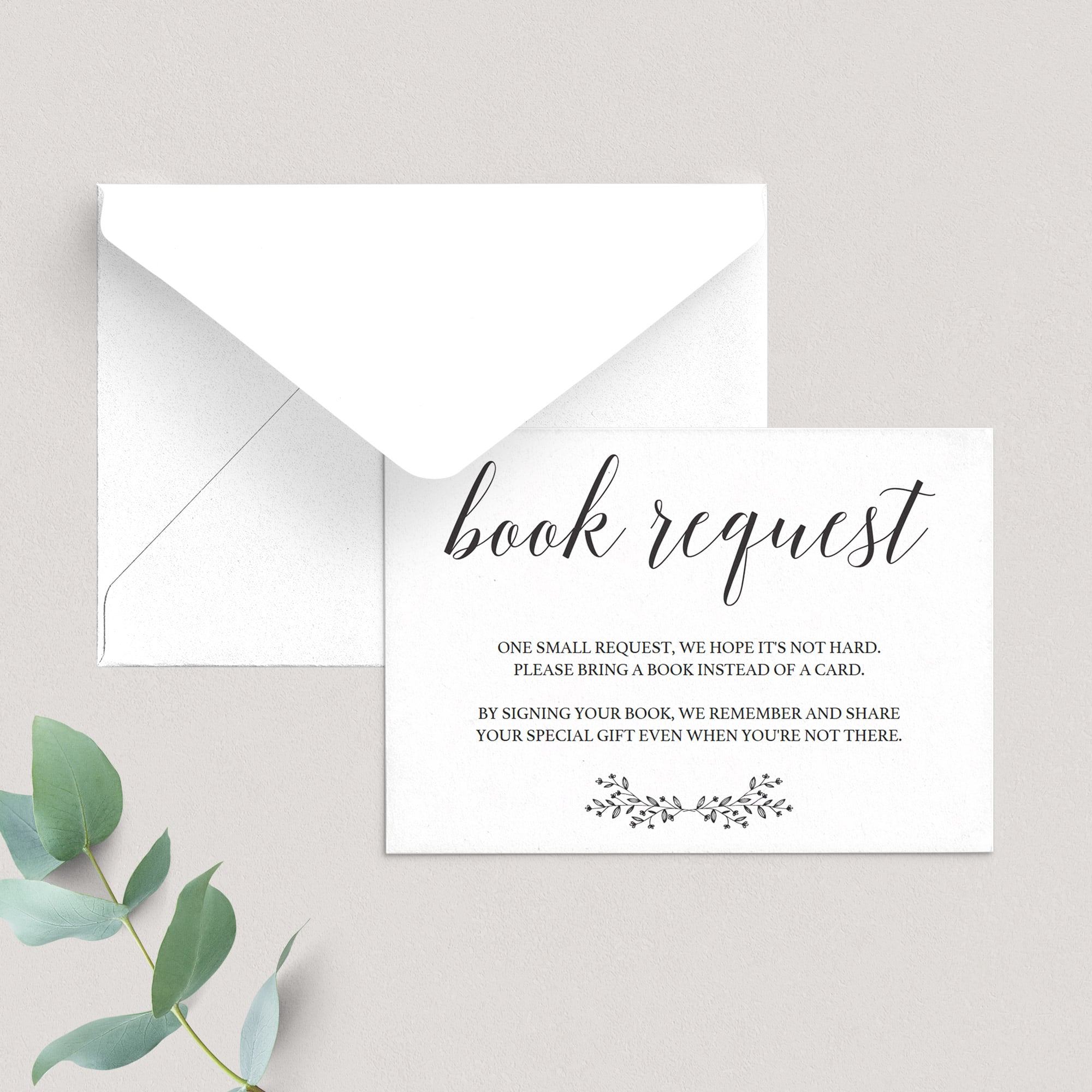 Black and white book request cards printable by LittleSizzle