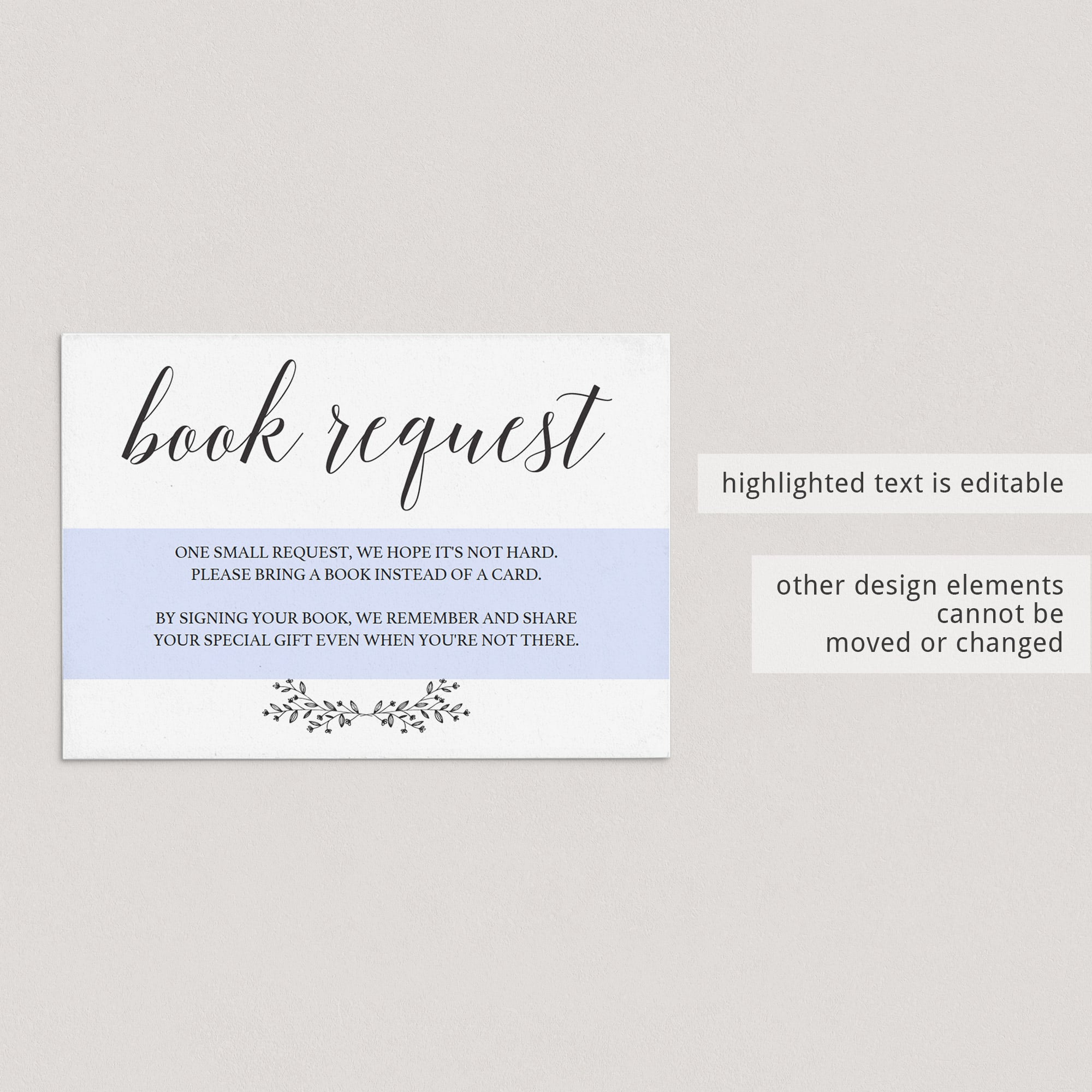 Kraft paper book request card download by LittleSizzle