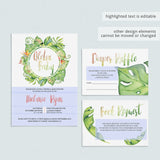 Download Tropical Girl Baby Shower evites by LittleSizzle