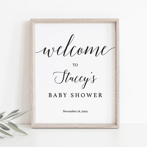 Editable baby shower Welcome Sign Template calligraphy font | Instant ... Editable baby shower Welcome Sign Template calligraphy font | Instant ...