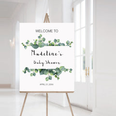 Eucalyptus Baby Shower Table Signs Printable