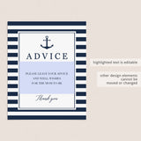 Nautical leave your advice sign template by LittleSizzle