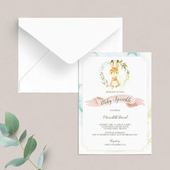 Woodland Baby Sprinkle Invitation Editable Template by LittleSizzle
