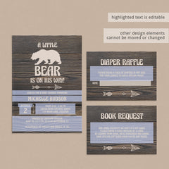 Editable shower invitation templates for boys by LittleSizzle