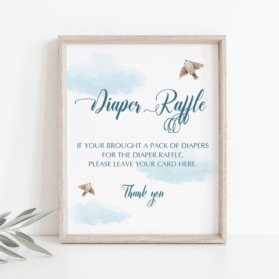 Watercolor clouds baby party decor by LittleSizzle