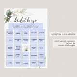 watercolor bridalshower games gift bingo printable