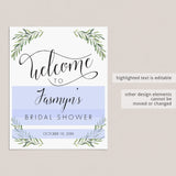 Bridal Shower Sign Bundle Printable Greenery Theme
