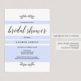 Rustic bridal shower evite template by LittleSizzle