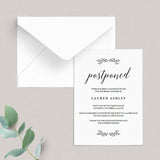 Postponed bridal shower change the date card template by LittleSizzle