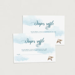 Hot Air Balloon Baby Shower Diaper Raffle Ticket Template