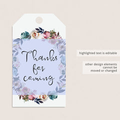 Floral watercolor favor tags by LittleSizzle
