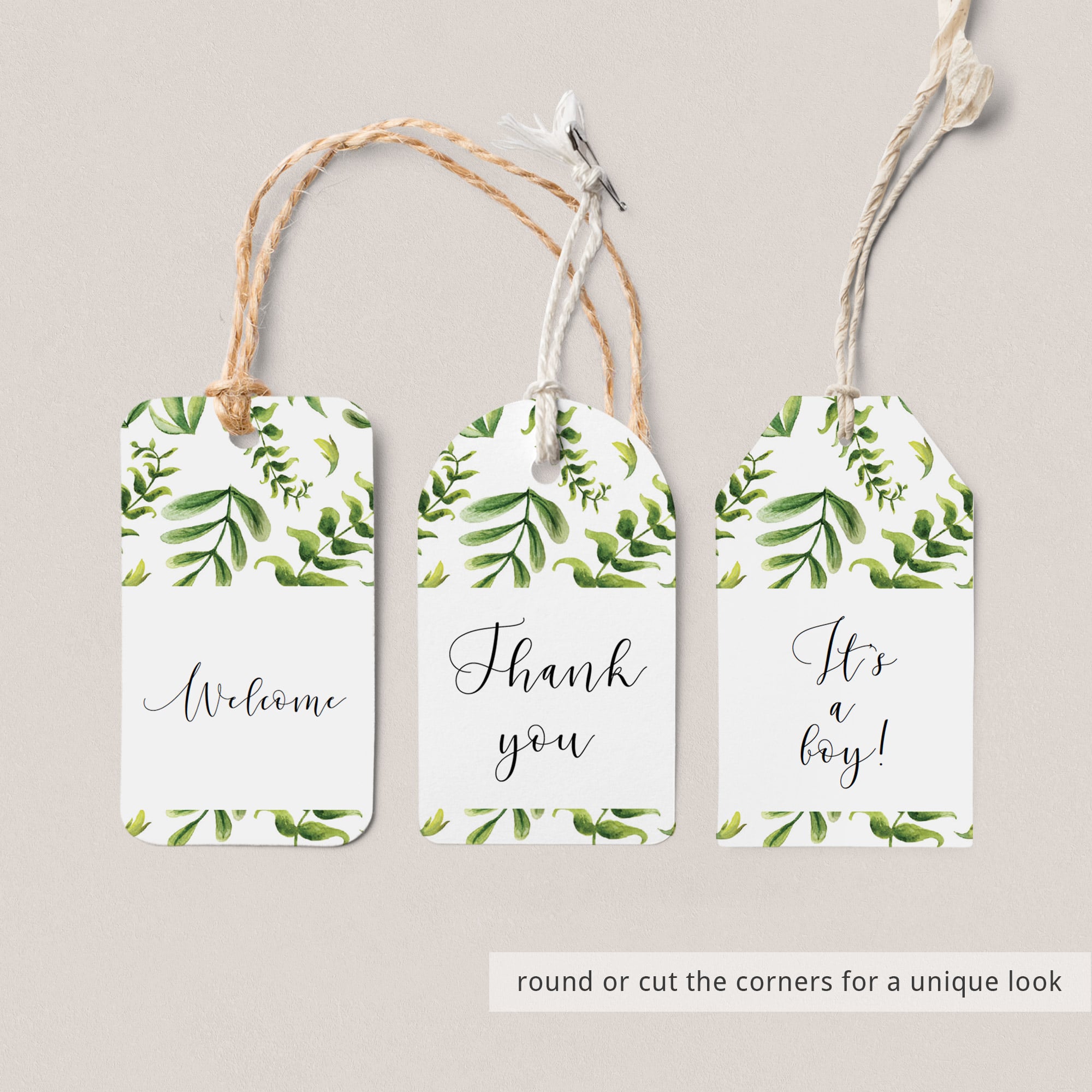 DIY gift tags botanical theme by LittleSizzle