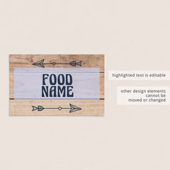 Woodland baby shower table decor food tent cards by LittleSizzle