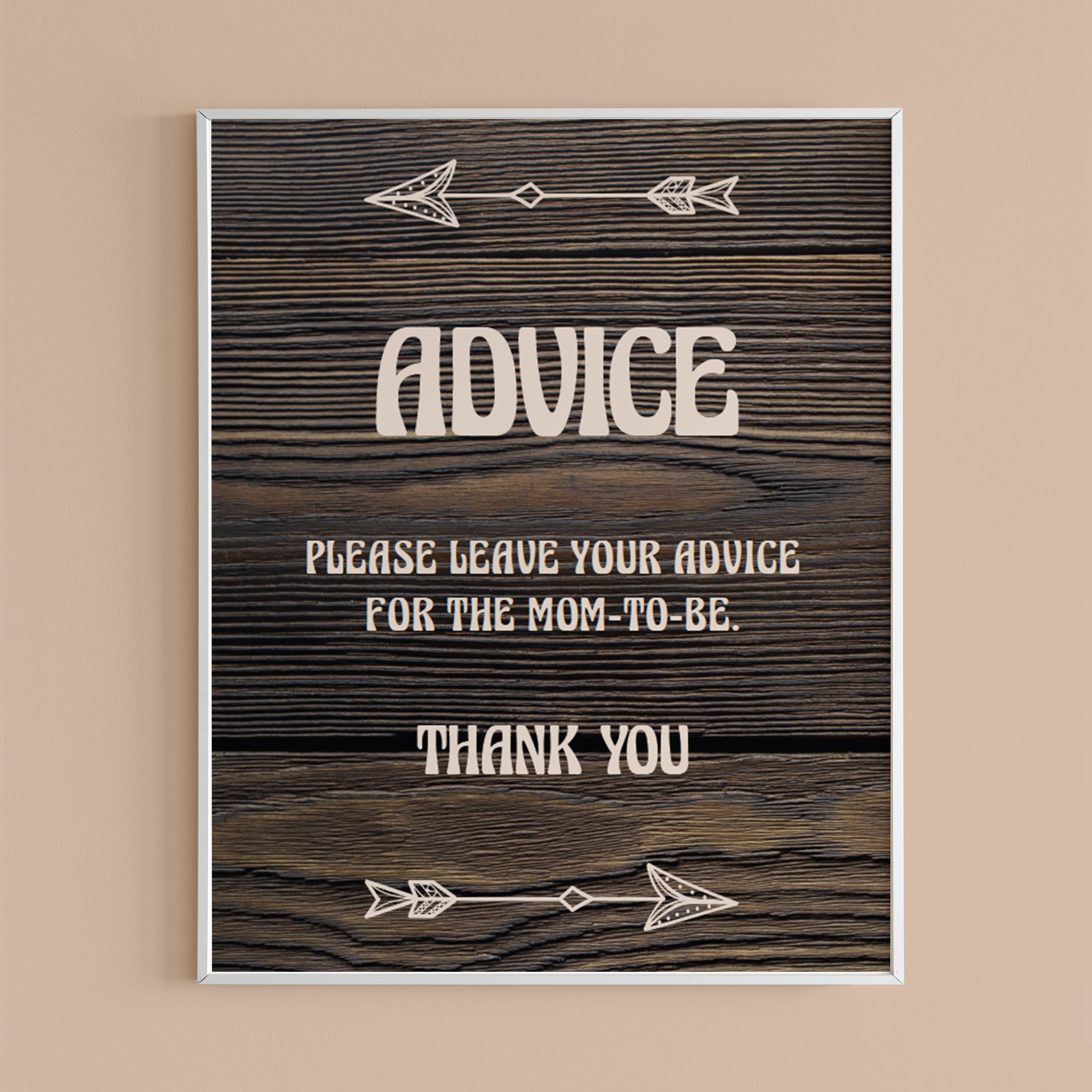 Woods shower decor printable advice by LittleSizzle