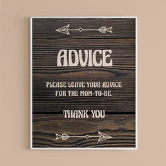 Woods shower decor printable advice by LittleSizzle