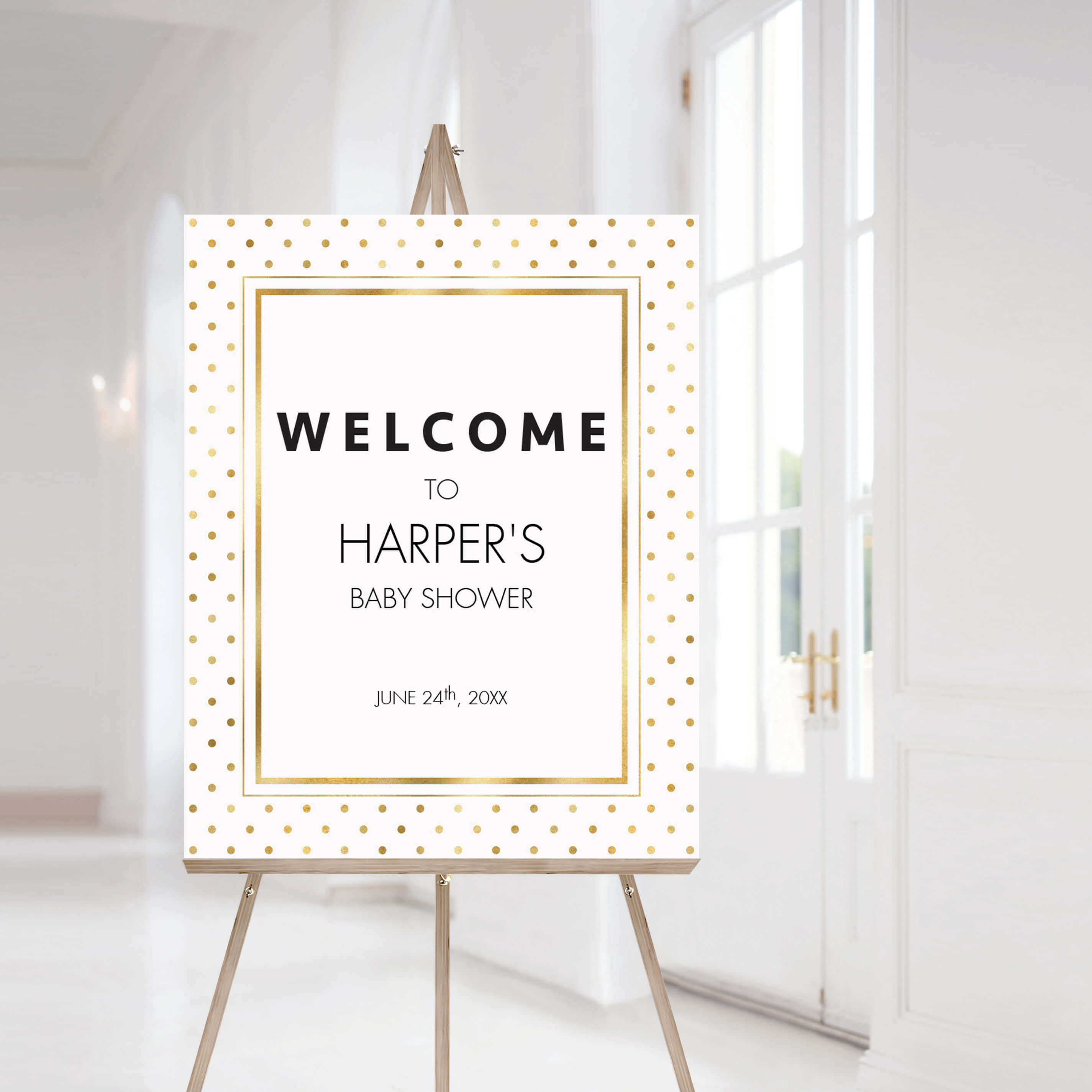 Printable Welcome Sign for Modern Party by LittleSizzle