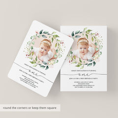 Create your own first birthday invite with photo by LittleSizzle