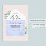 PDF template for baby shower invitation by LittleSizzle