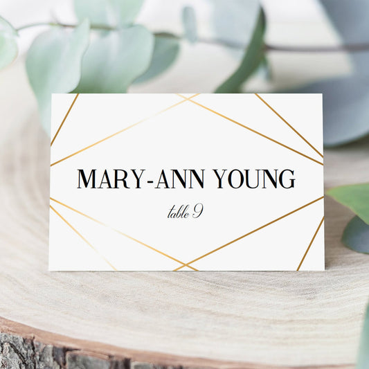 Gold seating cards templates by LittleSizzle