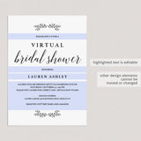 Rustic virtual bridal shower invite by LittleSizzle