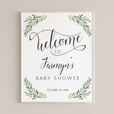 Garden Baby Shower Welcome Poster Template