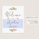 Tribal Party Welcome Poster Editable Template