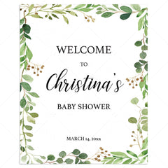 Printable Boho Baby Shower Welcome Sign Template by LittleSizzle