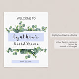 Greenery Bridal Shower Full Package Eucalyptus Printable