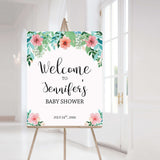 Floral Baby Shower Welcome Sign Template by LittleSizzle