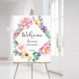 Editable Welcome Sign with Floral Wreath by LittleSizzle