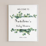 Eucalyptus Baby Shower Welcome Sign