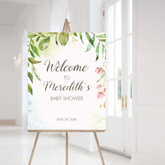Garden Themed Baby Shower Welcome Sign Template by LittleSizzle