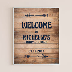 Rustic Baby Shower Welcome Sign Template