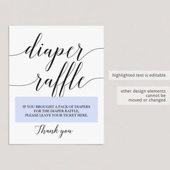 DIY diaper raffle sign template by LittleSizzle