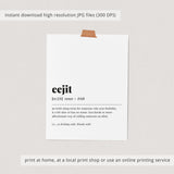 Eejit Definition Print Instant Download